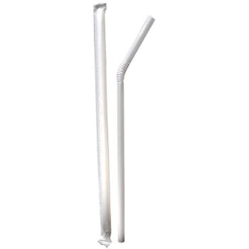 Image for Flex Straw 7.75" White Wrapped 25/400 Per Case Of 10000 from HD Supply
