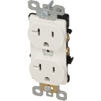 Maintenance Warehouse® 20 Amp Side Wired Commercial Grade Outlet (10-Pack) (White)