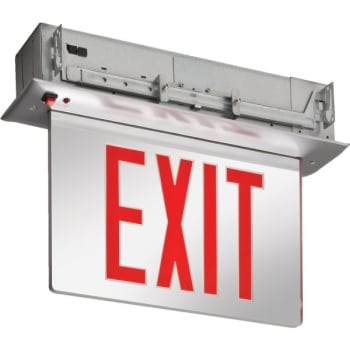 Image for Lithonia Lighting® EDGR 1 R EL M4 120V Red LED Exit Sign from HD Supply