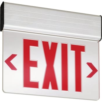 Image for Lithonia Lighting® 120V Red LED Exit Sign (Gray) from HD Supply