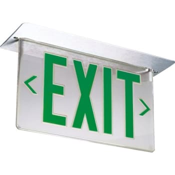 Lithonia Lighting® Precise® Green-On Mirror Single Face Panel Assembly LED Exit Sign