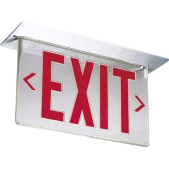 Lithonia Lighting® Precise® Red-On Clear Aluminum Single Face Panel Assembly LED Exit Sign