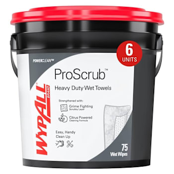 Image for WypAll Powerclean Proscrub Heavy-Duty Industrial Cleaning Wipes, 6 Containers-Case from HD Supply