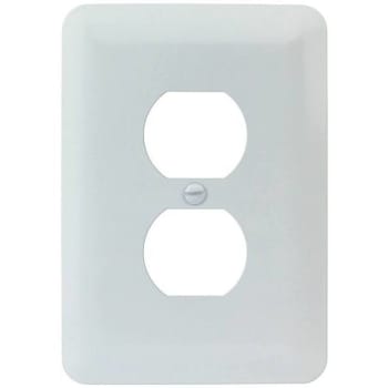 Titan3 White Smooth 1-Gang Duplex Maxi Metal Wall Plate Package Of 25