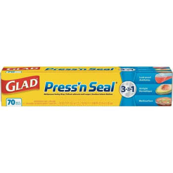 Glad 70 Sq.' Press' Seal Plastic Food Wrap Case Of 12