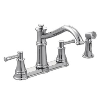 Image for Moen Belfield Chrome 1.5GPM Two-Handle Kitchen Faucet With Duralock from HD Supply