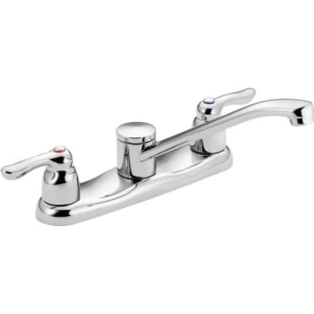 Moen M-BITION Chrome 1.5GPM Two-Handle Kitchen Faucet Without Spray