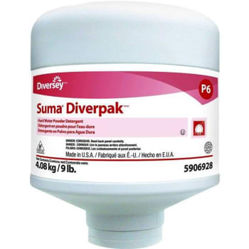 Diversey Suma Diverpak 9 Lb. Dish Soap Powder For Hard Water, Case Of 4