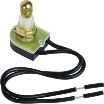 Image for Satco 1-Pole Brass On-Off Rotary Switch from HD Supply