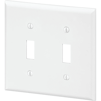 Image for Maintenance Warehouse® 2-Gang Toggle Wall Plate (White) from HD Supply