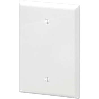 Maintenance Warehouse® Jumbo 1-Gang Polycarbonate Blank Wall Plate (10-Pack) (Whi