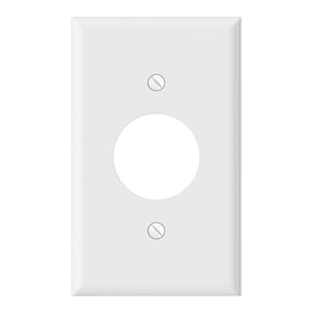 Maintenance Warehouse 1-Gang Unbreakable Polycarbonate Standard-Size Round Receptacle Wall Plate In Gloss White, 1-Pack