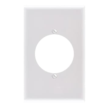 Maintenance Warehouse 1-Gang Unbreakable Polycarbonate Standard-Size Round Receptacle Wall Plate In Gloss White, 1-Pack