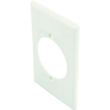 Image for Maintenance Warehouse® 1-Gang Polycarbonate Receptacle Plate (White) from HD Supply