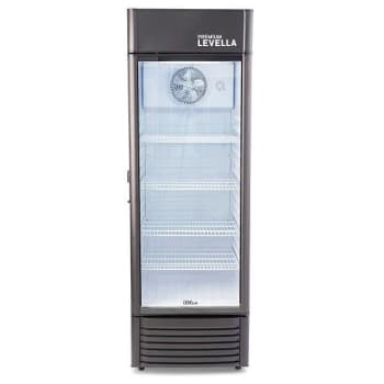Premium Levella 15.5 Cu. Ft. Glass Door Display Fridge Black