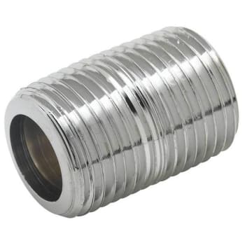 T&s Brass And Bronze 1/2" Npt Close Nipple Chrome Plated