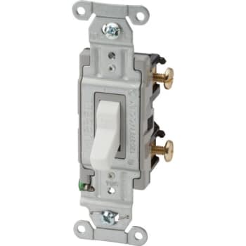 Image for Hubbell-PRO 15 Amp 120/277 VAC Side-Wired Toggle Switch (White) from HD Supply
