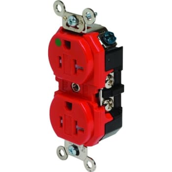 Image for Hubbell® 20A 125 Volt Hospital-Grade Duplex Standard Outlet (Red) from HD Supply