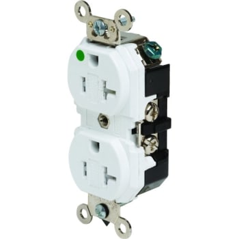 Image for Hubbell® 20 Amp 125 Volt Hospital-Grade Duplex Standard Outlet (White) from HD Supply