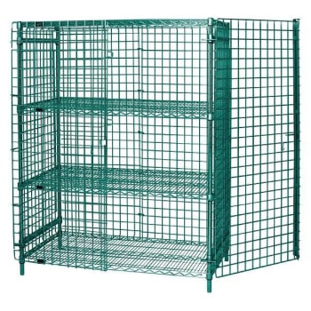 Quantum Storage Systems Security Unit Stationary 4 Shelves Green 36x24x63