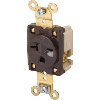 Image for Hubbell® 20 Amp 250 Volt Residential Self-Grounding Duplex Standard Outlet (Brown) from HD Supply