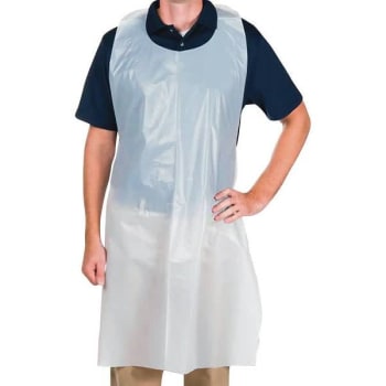 Image for Prime Source 28x46" 2 Mil Embossed Poly Apron White Case Of 500 from HD Supply