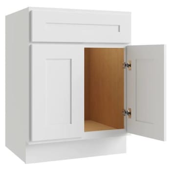 Image for Cnc Cabinetry Luxor Vanity Base Cabinet, 5-Pc, 36"wx34.5"hx21"d, Shaker White from HD Supply