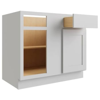Image for Cnc Cabinetry Luxor 39" Blind Base Cabinet, Left Hinge, Shaker Misty Grey from HD Supply