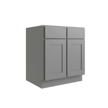 Image for Cnc Cabinetry Luxor 33" 2-Door Sink Base Cabinet, Shaker Misty Grey from HD Supply