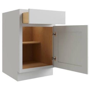 Image for Cnc Cabinetry Luxor 15" Base Cabinet, Ada Height, Right Hinge, Shaker Misty Grey from HD Supply