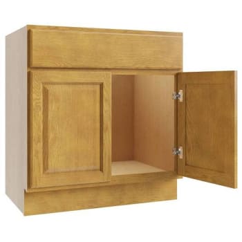 Image for Cnc Cabinetry Luxor Vanity Base Cabinet, 36"w X 34.5"h X 21"d, Shaker White from HD Supply
