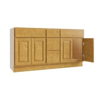 Image for Cnc Cabinetry Luxor 3-Drawer Vanity Base Cabinet, 60"w X 34.5"h, Shaker White from HD Supply