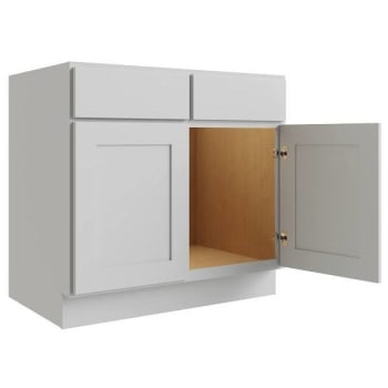 Cnc Cabinetry Luxor 30" 2-Door Sink Base Cabinet, Shaker Misty Grey