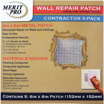 Merit Pro 03220 6 X 6 Wall Repair Patch Case Of 5 Hd Supply