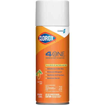 Clorox 4 In One Disinfectant & Sanitizer, Cloroxpro, Citrus Scent, 14 Oz, Case Of 12