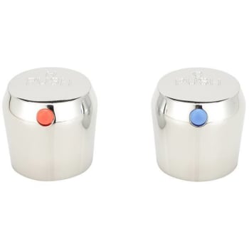 Zurn Aquaspec Hot And Cold Metering/Push Handles With Red And Blue Index Plugs