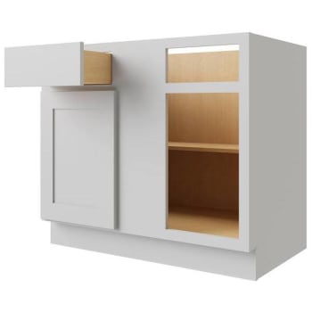 Image for Cnc Cabinetry Luxor 36" Blind Base Cabinet, Ada, Right Hinge, Shaker Misty Grey from HD Supply