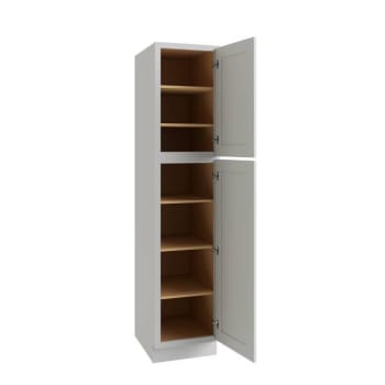 Image for Cnc Cabinetry Luxor Utility Cabinet, Right Hinge, 18"w X 90"h, Shaker Misty Grey from HD Supply