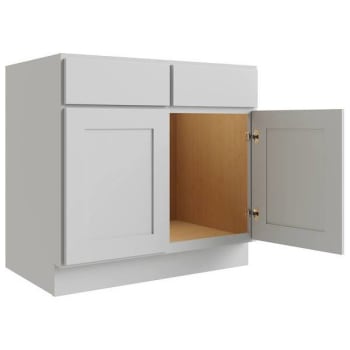 Image for Cnc Cabinetry Luxor 42" 2-Door Sink Base Cabinet, Shaker Misty Grey from HD Supply