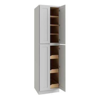 Image for Cnc Cabinetry Luxor Utility Cabinet, 3 Pull Out, 24"w X 96"h, Shaker White from HD Supply
