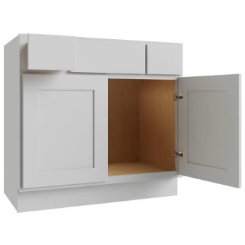 Image for Cnc Cabinetry Luxor 2-Drawer Vanity Base Cabinet, 36"w, Shaker Misty Grey from HD Supply