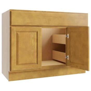 Cnc Cabinetry Luxor 2-Door Vanity Cabinet, 36"wx34.5"hx21"d, Shaker Misty Grey