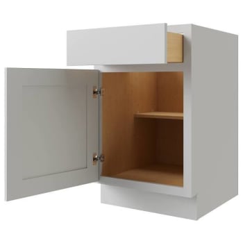 Image for Cnc Cabinetry Luxor 21" Base Cabinet, Ada Height, Left Hinge, Shaker Misty Grey from HD Supply