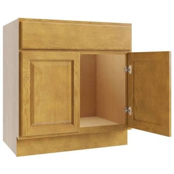 Image for Cnc Cabinetry Luxor Vanity Base Cabinet, 42"w X 34.5"h X 21"d, Shaker White from HD Supply