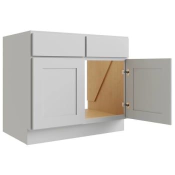 Image for Cnc Cabinetry Luxor 33" Handicap Removable Sink Base Cabinet, Shaker Misty Grey from HD Supply