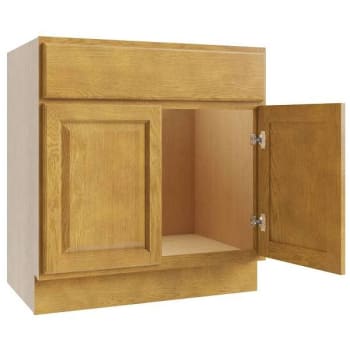Image for Cnc Cabinetry Luxor Vanity Base Cabinet, Ada Height, 36"w X 32.5"h, White from HD Supply