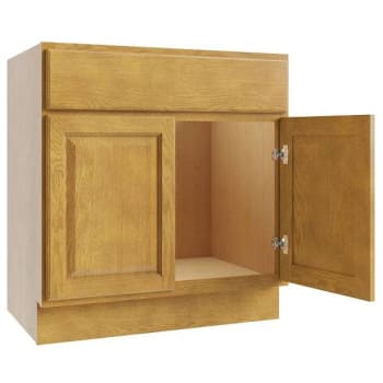 Image for Cnc Cabinetry Luxor Vanity Base Cabinet, Ada Height, 42"w X 32.5"h, Espresso from HD Supply