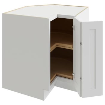 Image for Cnc Cabinetry Luxor 33" Lazy Susan Corner Cabinet, Right Hinge Shaker Misty Grey from HD Supply