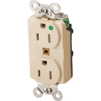 Image for Hubbell® 15 Amp 125 Volt Duplex Straight Blade Standard Outlet (Ivory) from HD Supply
