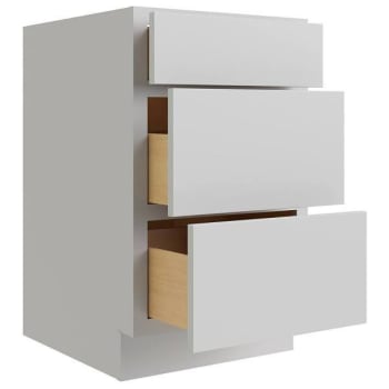 Image for Cnc Cabinetry Luxor 12" 3-Drawer Base Cabinet, Shaker Misty Grey from HD Supply